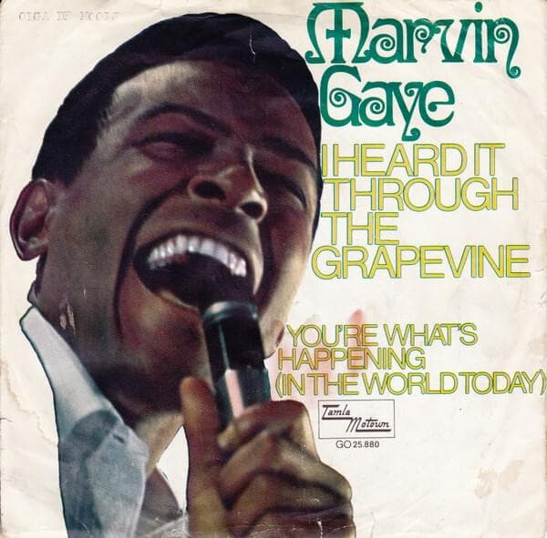 Album cover art for "I Heard It Through the Grapevine" by Marvin Gaye