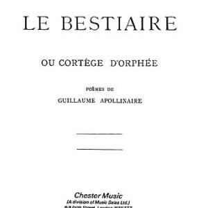 Le Bestiaire, Op. 17