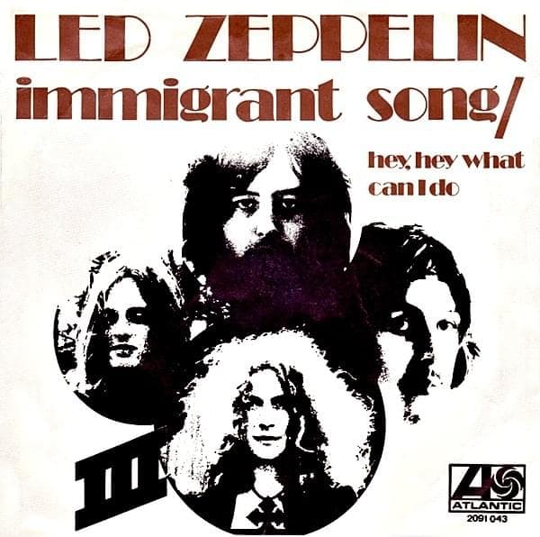 Album cover art for "Immigrant Song" by Led Zeppelin