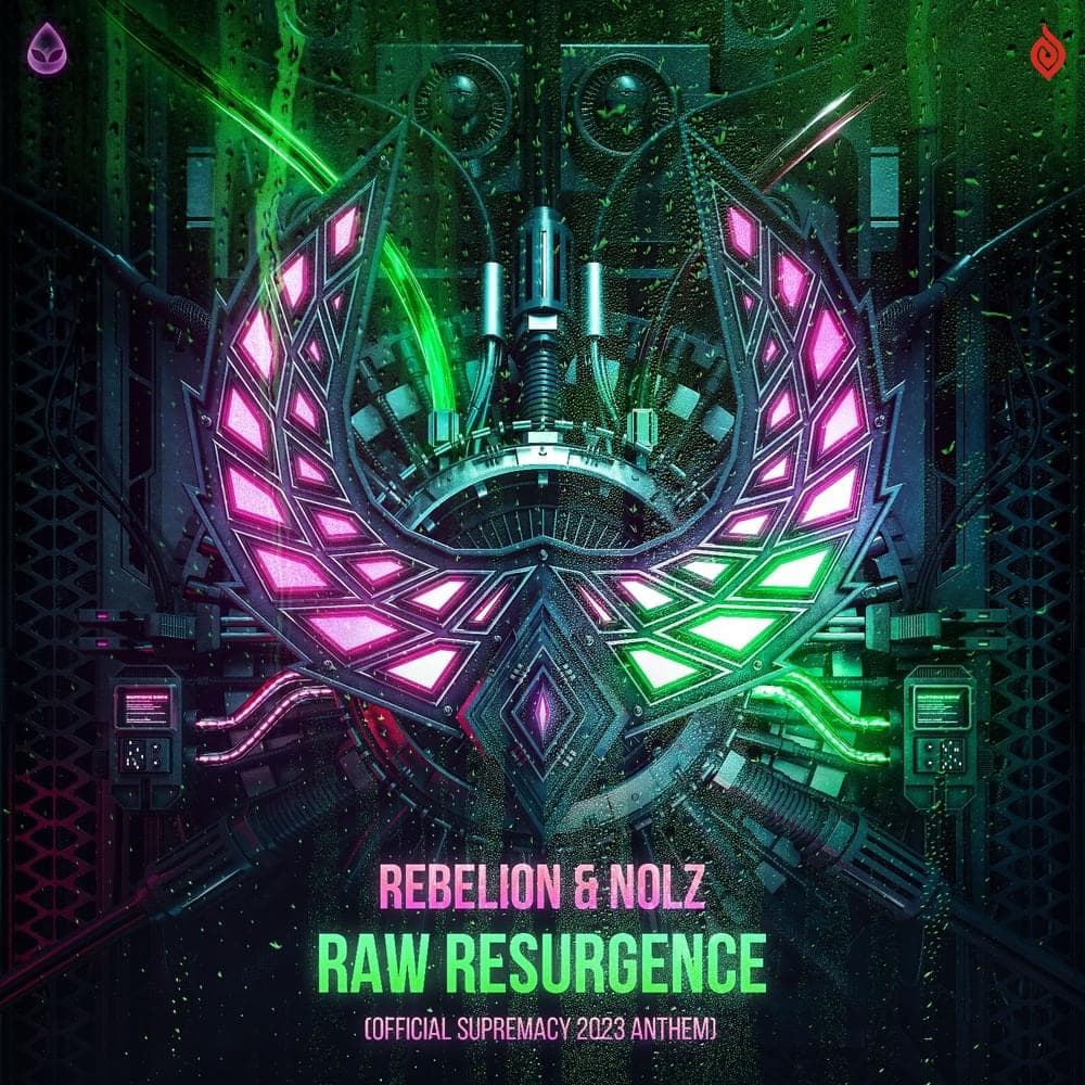 Album cover art for "Raw Resurgence (Official Supremacy 2023 Anthem)" by Q-Dance & MC Nolz
