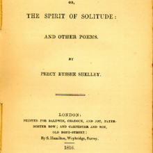 Alastor; or, the Spirit of Solitude