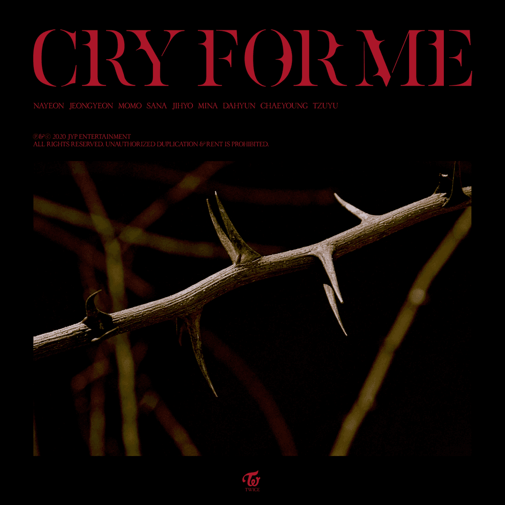 Album cover art for "CRY FOR ME" by TWICE