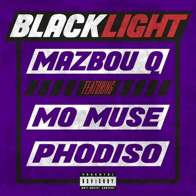 Album cover art for "Blacklight" by Mazbou Q & Phodiso Dintwe & Mo Muse