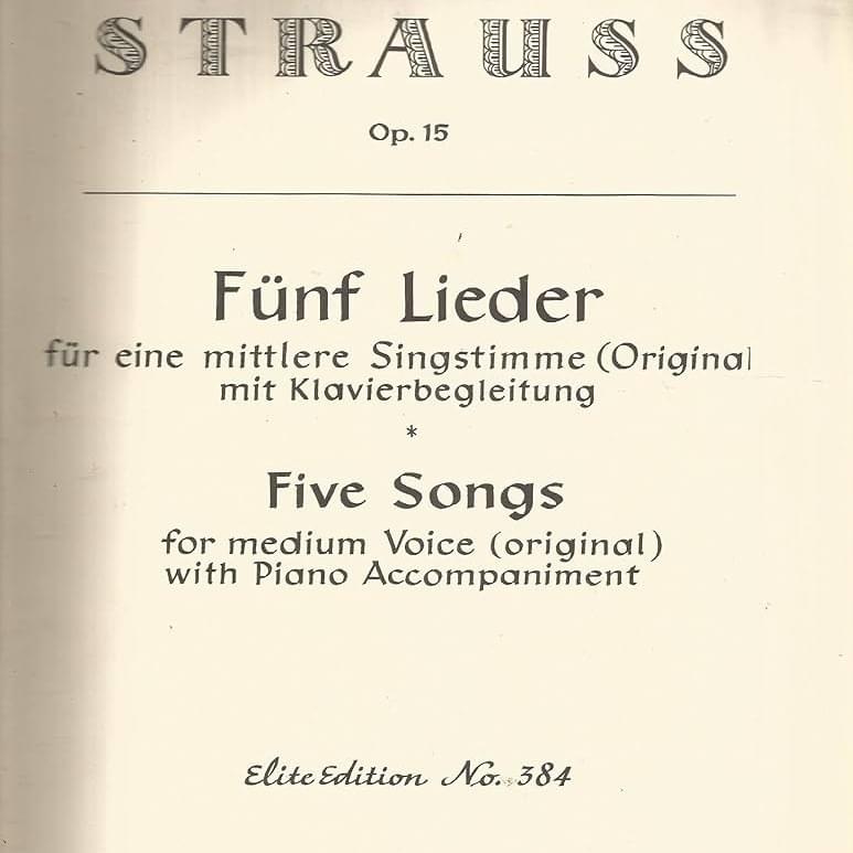 5 Lieder, Op. 15