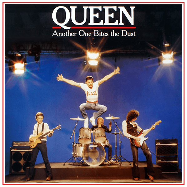 Album cover art for "Another One Bites the Dust" by Queen