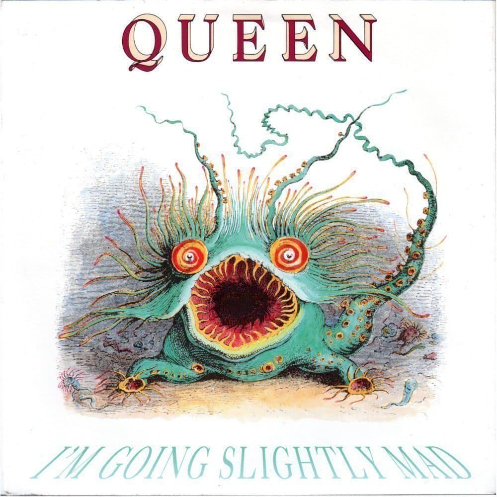 Album cover art for "I'm Going Slightly Mad" by Queen