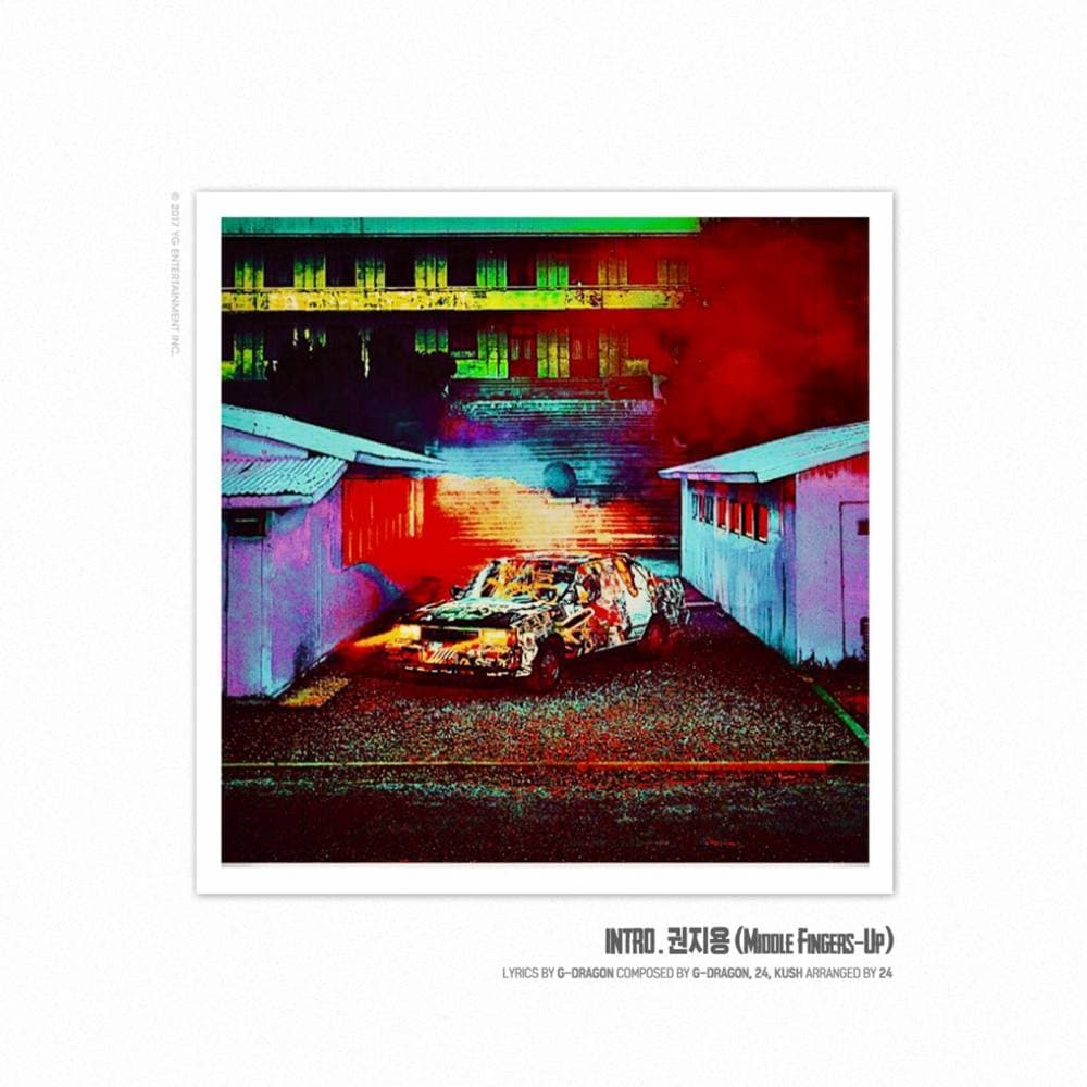 Album cover art for "INTRO. 권지용 (Middle Fingers-Up)" by G-DRAGON (지드래곤)