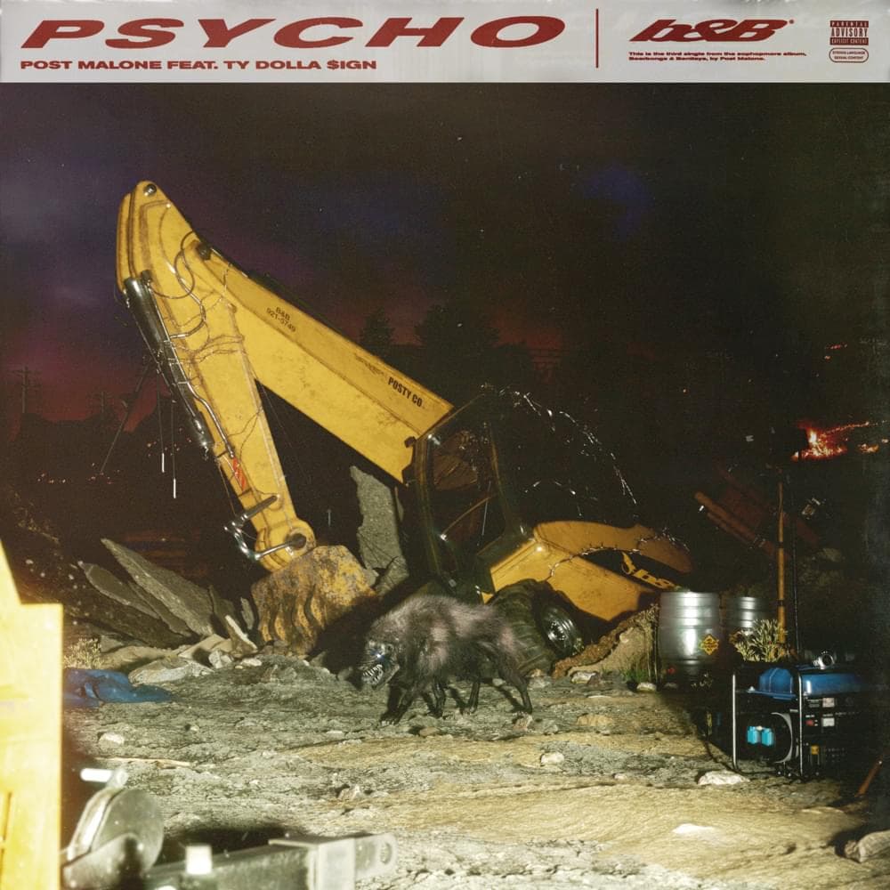 Album cover art for "Psycho" by Post Malone & Ty Dolla $ign