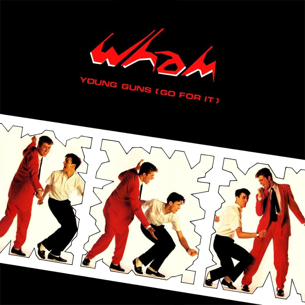 Album cover art for "Young Guns (Go for It!)" by Wham!