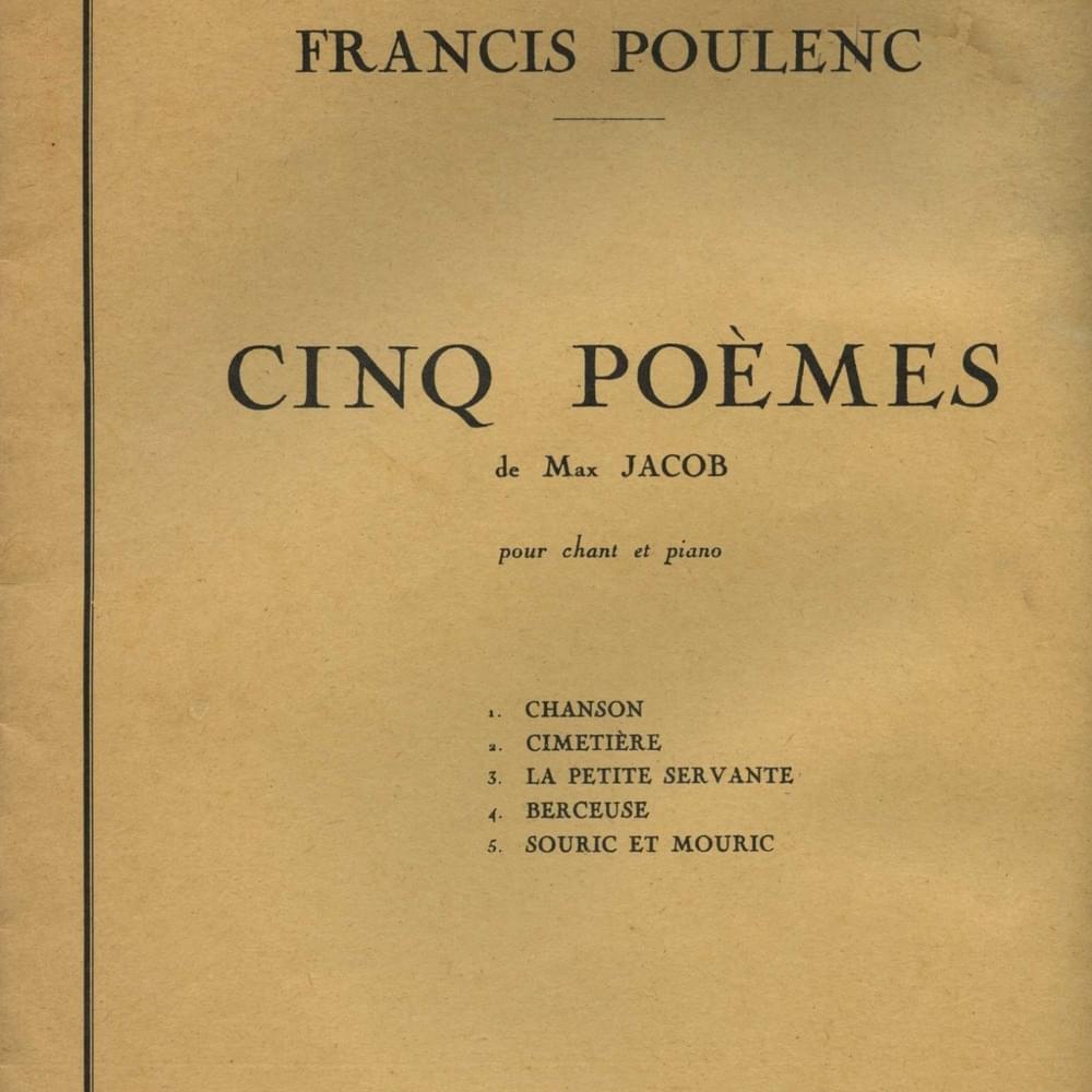 Cinq Poèmes de Max Jacob