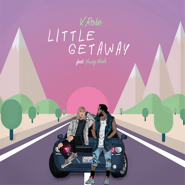 Album cover art for "Little Getaway" by V. Rose & Young Noah
