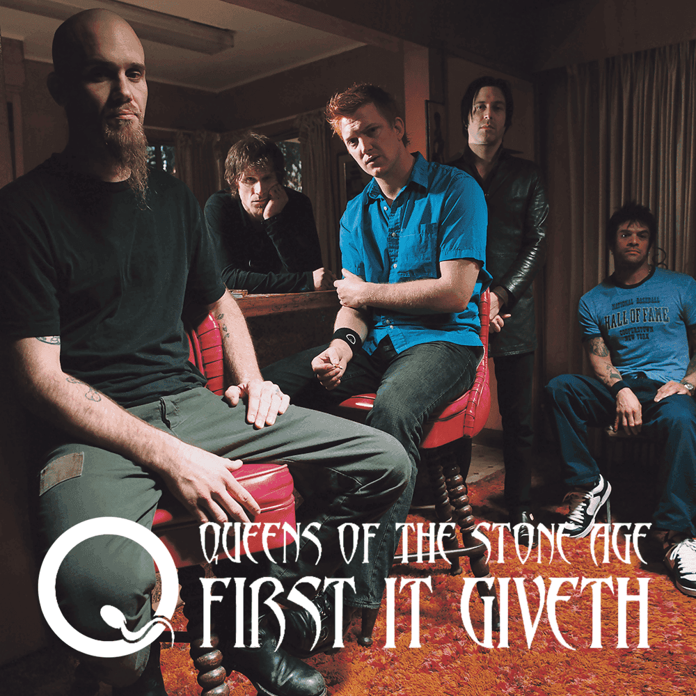 Album cover art for "First It Giveth" by Queens of the Stone Age