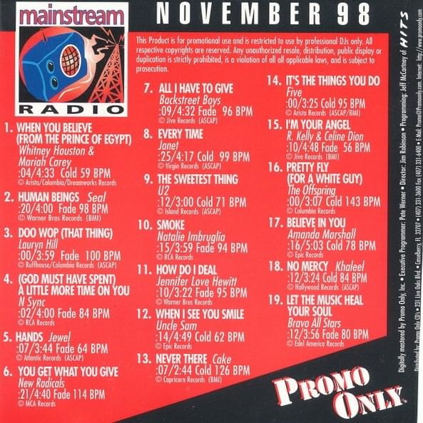 Promo Only Mainstream Radio: November 98