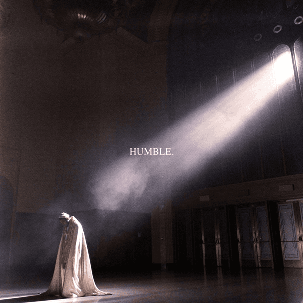 Album cover art for "HUMBLE." by Kendrick Lamar