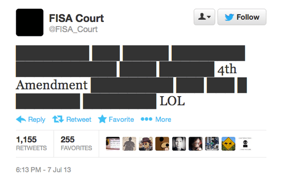 Album cover art for "Fourth Amendment (docket no. BR 13-109)" by U.S. National Security Agency & General Keith Alexander & U.S. Foreign Intelligence Surveillance Court & Federal Bureau of Investigation & Barack Obama