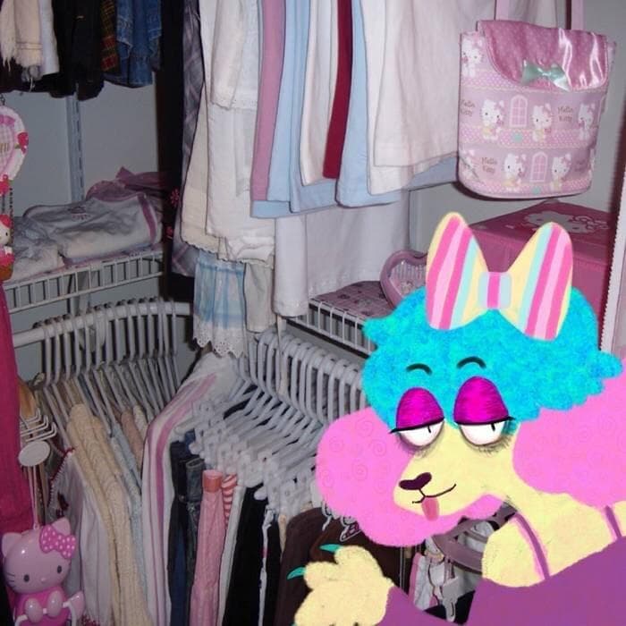 Album cover art for "I'M NOT HERE TO IMPRESS YOU, I'M HERE TO THROW MY APPLESAUCE ONTO THE CARPET" by 4lung