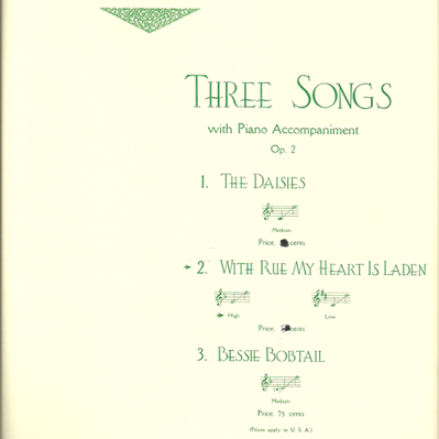 Three Songs, Op. 2