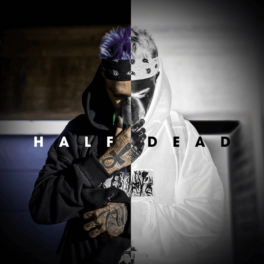 Album cover art for "Half Dead" by Quebonafide & ReTo
