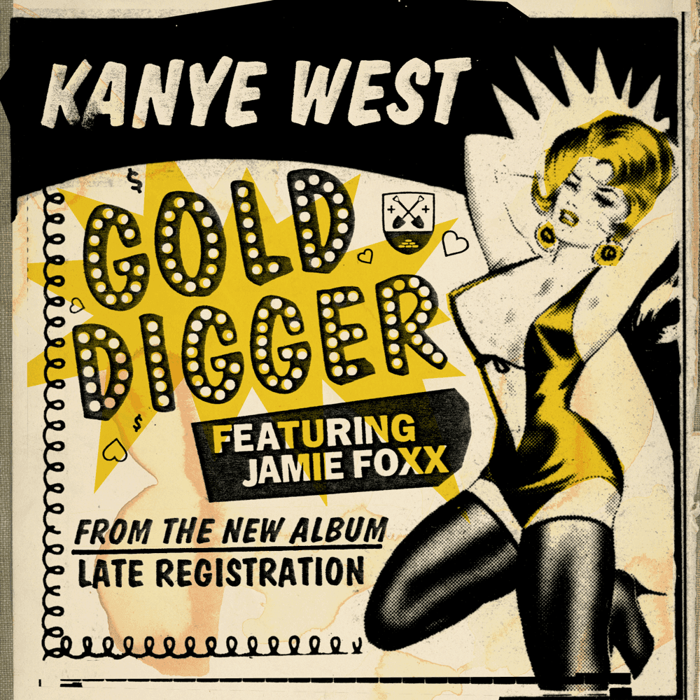 Album cover art for "Gold Digger" by Kanye West & Jamie Foxx