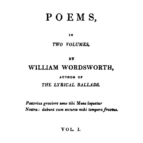 Poems, in Two Volumes