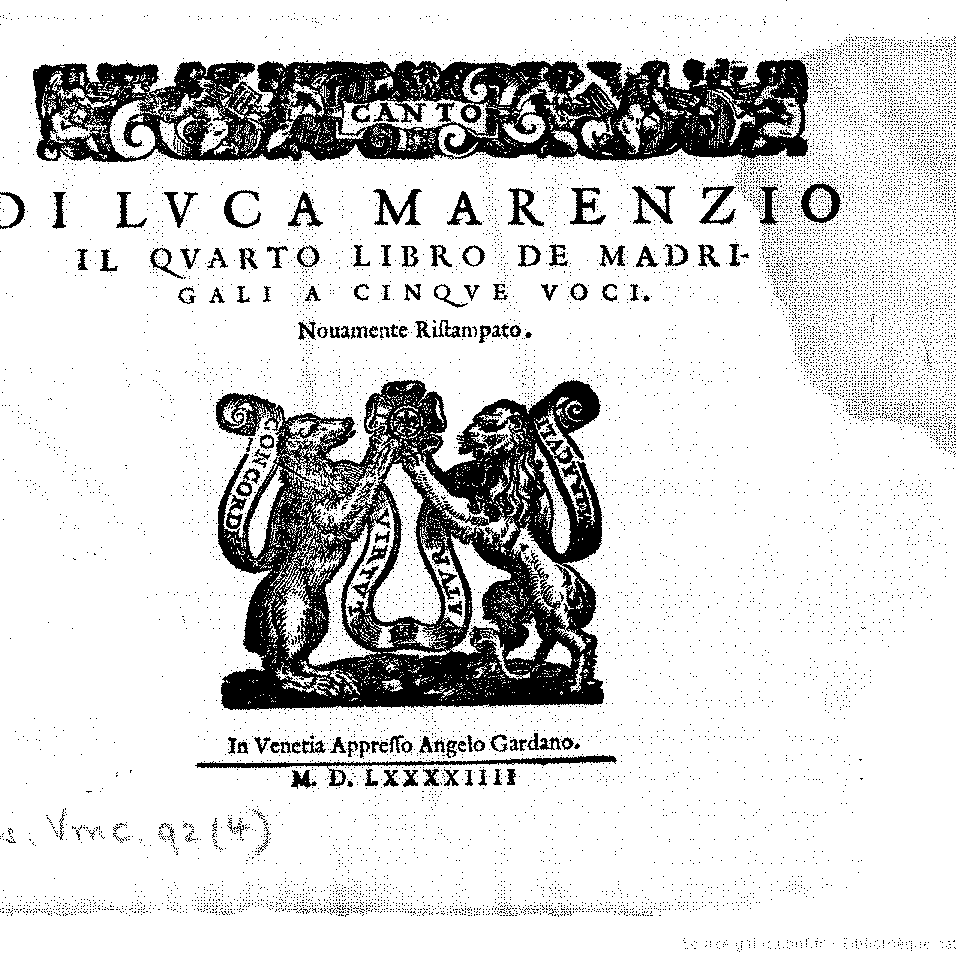 Il quarto libro de madrigali a cinque voci