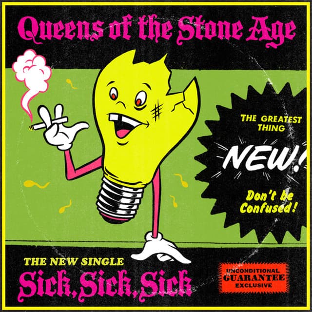 Album cover art for "Sick, Sick, Sick" by Queens of the Stone Age
