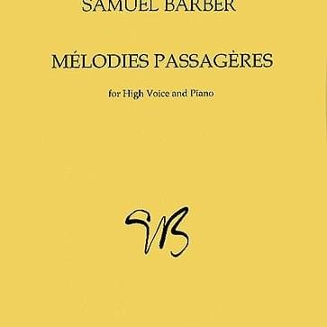 Mélodies passagères, Op. 27