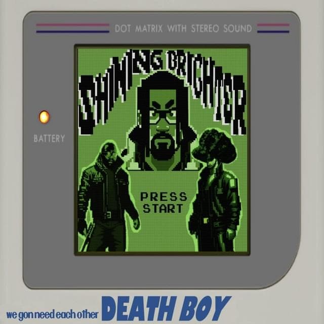 Album cover art for "Shining brighter" by Quelle Chris & Pink Siifu & Denmark Vessey