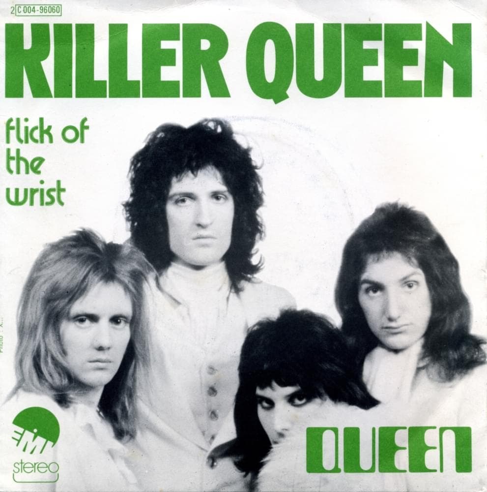 Album cover art for "Killer Queen" by Queen