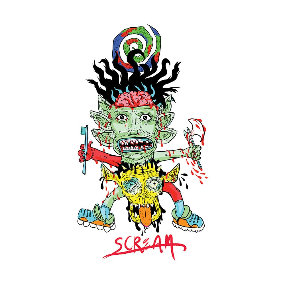 Album cover art for "SCREAM" by Grimes & 潘PAN