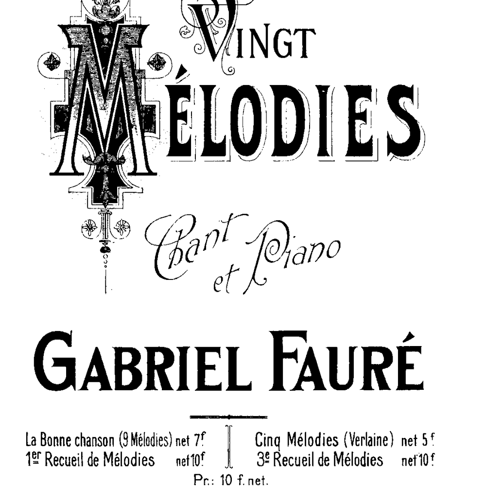 Vingt mélodies (Deuxième recueil)