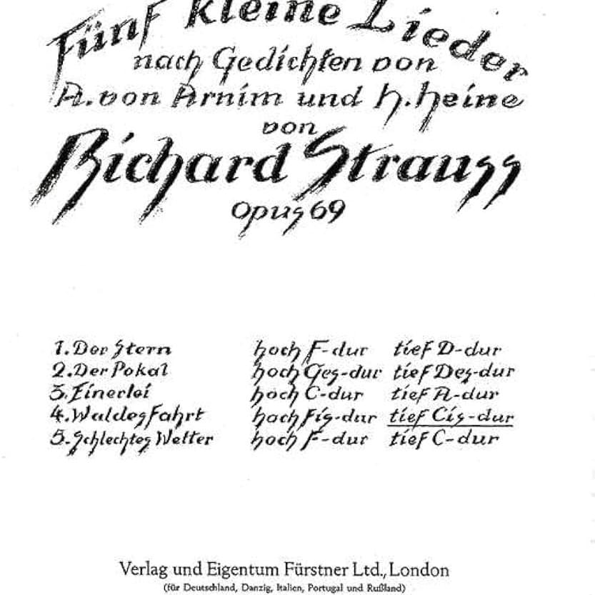 Fünf kleine Lieder, Op. 69