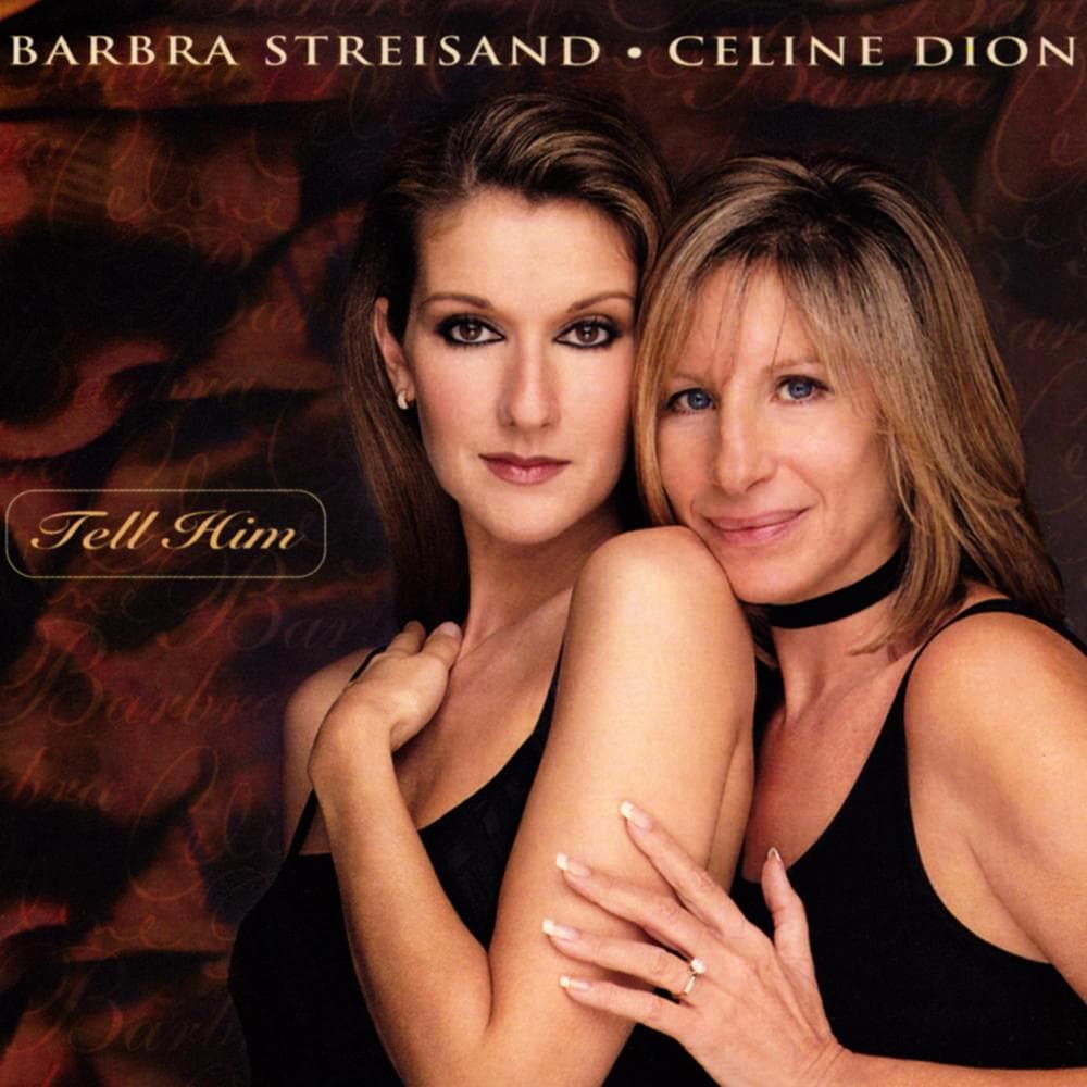Album cover art for "Tell Him" by Céline Dion