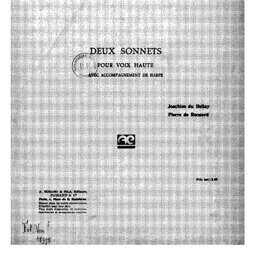 Deux sonnets