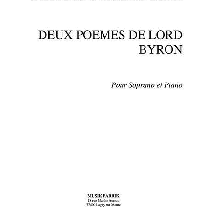 Deux poèmes de Lord Byron