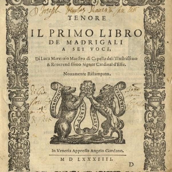 Il primo libro de madrigali a sei voci