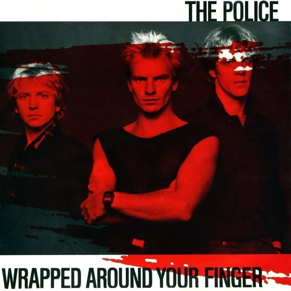 Album cover art for "Wrapped Around Your Finger" by The Police