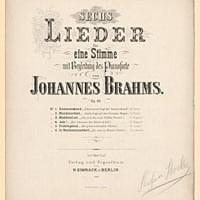 Sechs Lieder, Op. 85