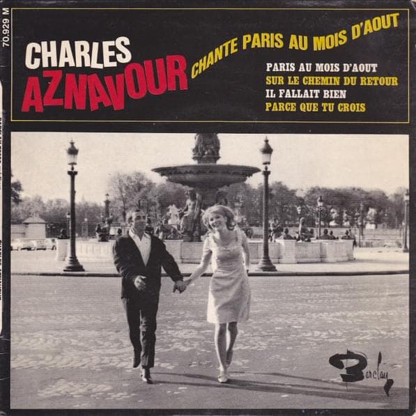 Cover image for Charles Aznavour chante Paris au mois d’août [EP]
