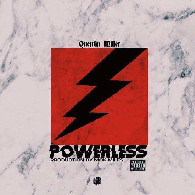 Album cover art for "Powerless" by Quentin Miller