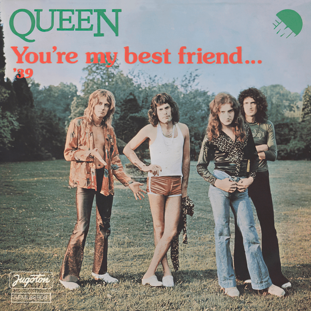 Album cover art for "You’re My Best Friend" by Queen