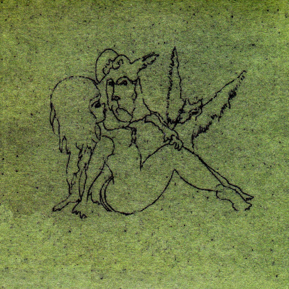 Black With Green Leaves