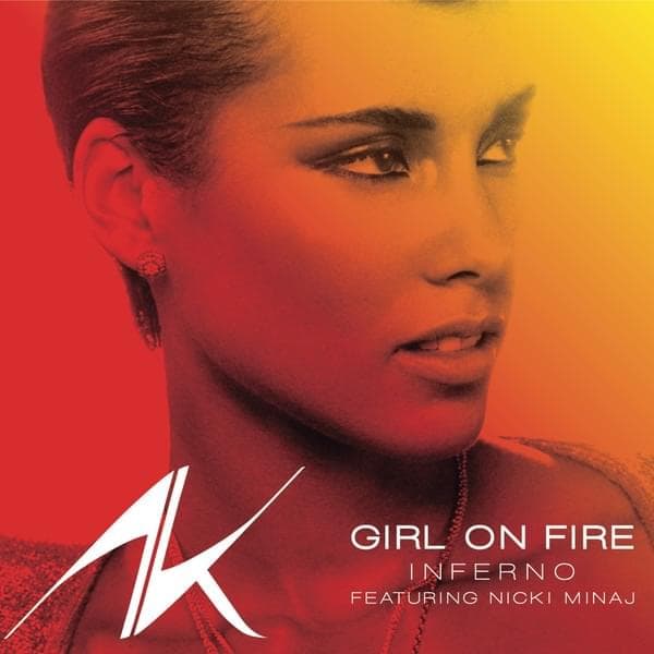 Album cover art for "Girl on Fire (Inferno Version)" by Alicia Keys & Nicki Minaj