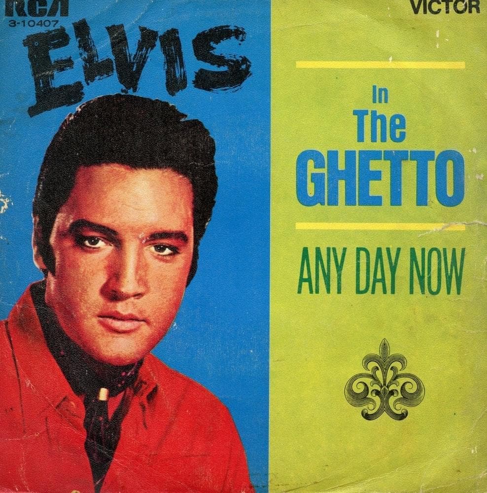 Album cover art for "In the Ghetto" by Elvis Presley