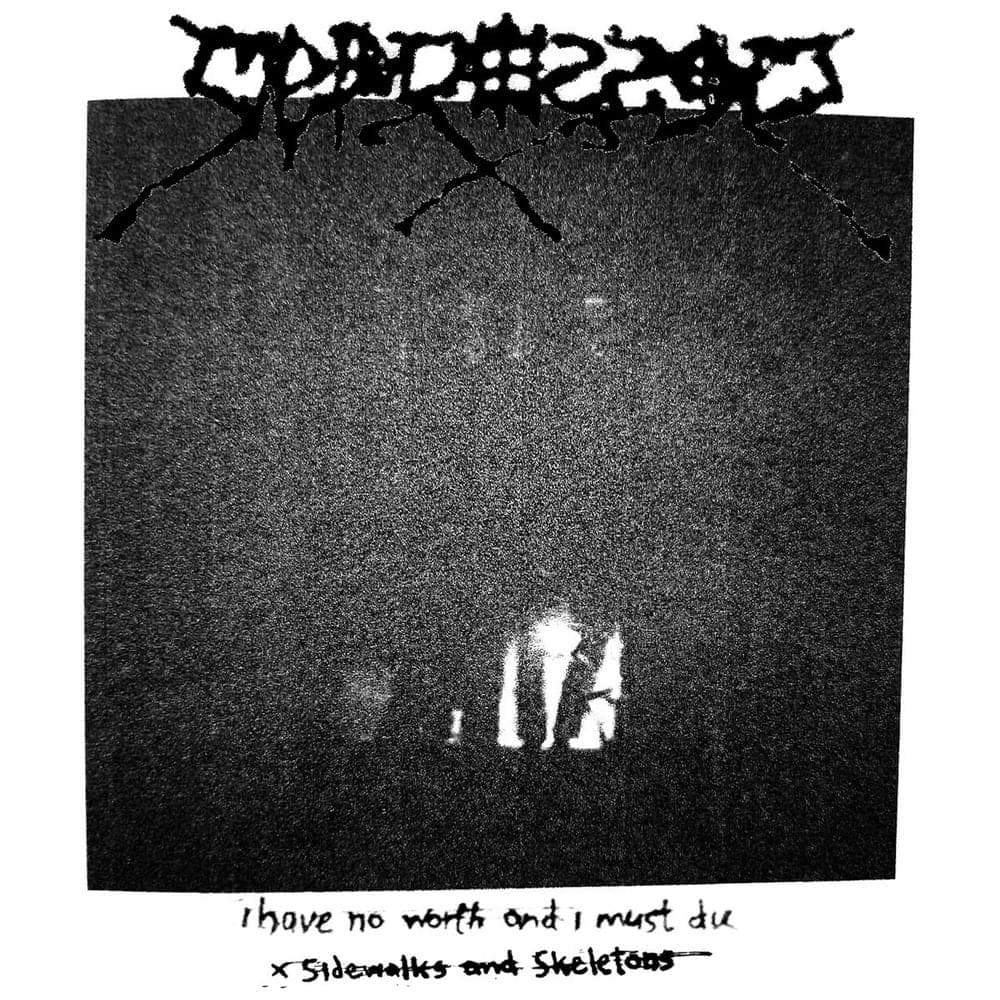 Album cover art for "I Have No Worth and I Must Die" by D E P R E S S E D 0 4 0 & Sidewalks and Skeletons