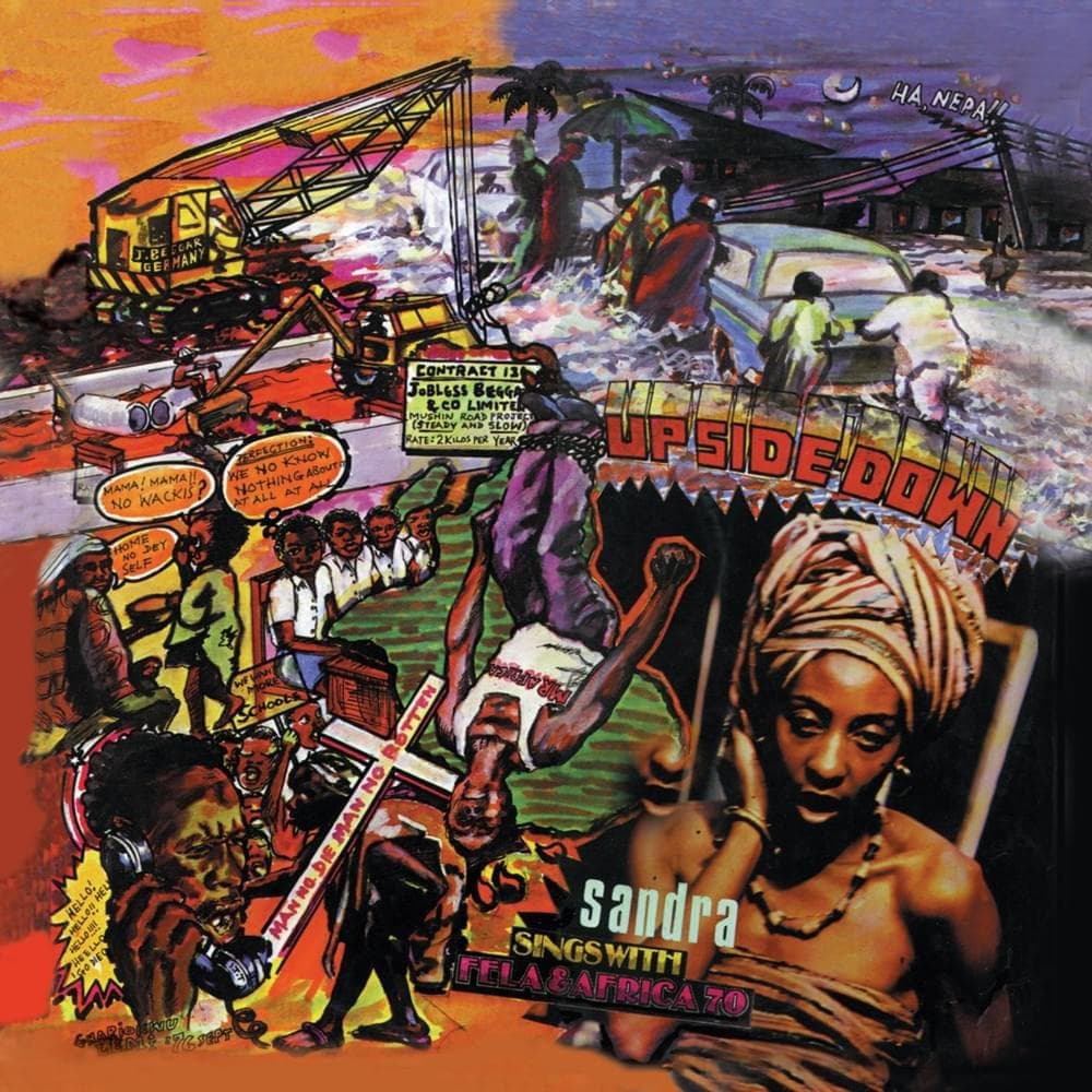 Album cover art for "Upside down" by Fela Kuti