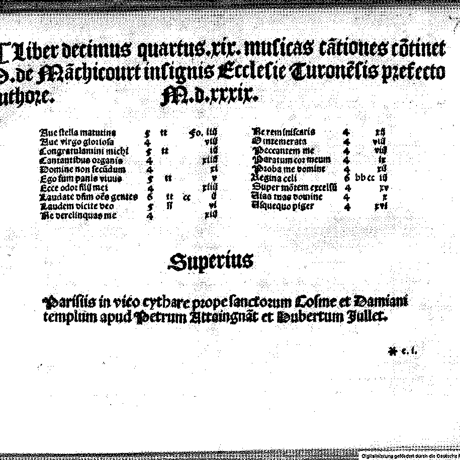 Motettorum, Book 14