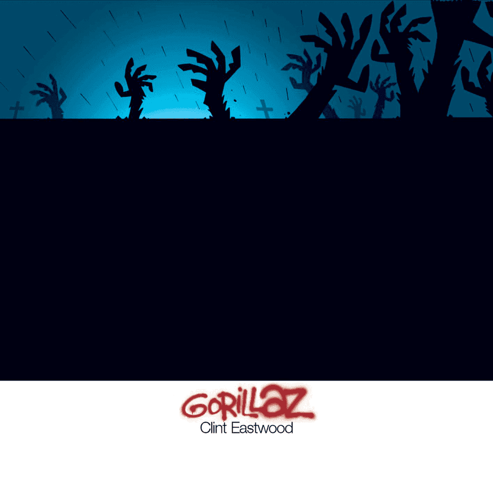 Album cover art for "Clint Eastwood" by Gorillaz & Del the Funky Homosapien