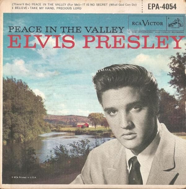 Album cover art for "(There’ll Be) Peace In The Valley (For Me)" by Elvis Presley
