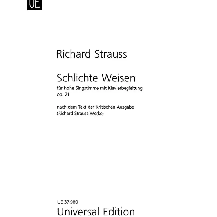 Schlichte Weisen, Op. 21